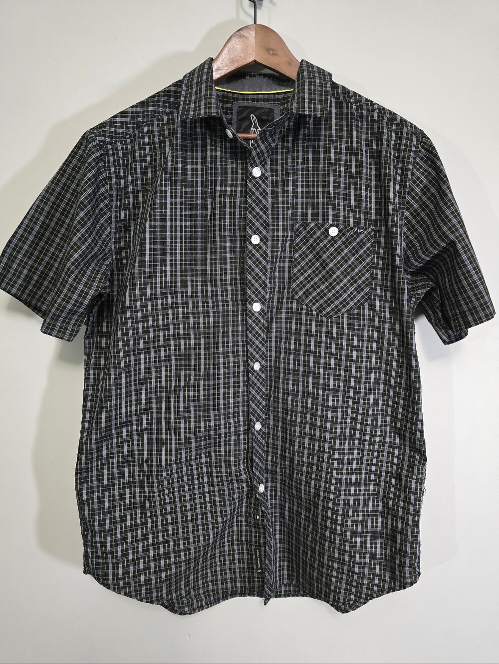 Alpinestars Black & Gray Short-Sleeve Plaid Button-Down Shirt